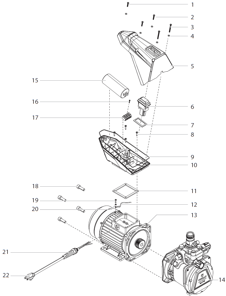 Elite 3000 Motor/Pump Assembly